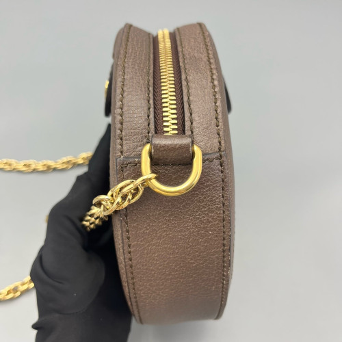Gucci Mini Ophidia Round Bag GG Monogram Beige Brown