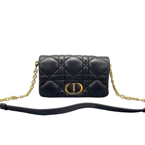 Dior Small Caro Bag Calfskin Black