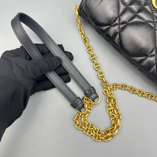 Dior Small Caro Bag Calfskin Black