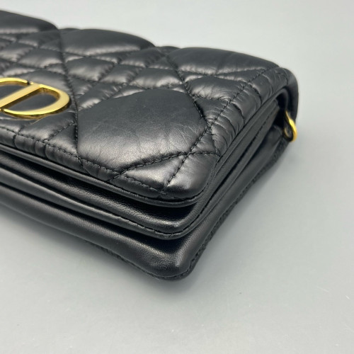 Dior Small Caro Bag Calfskin Black