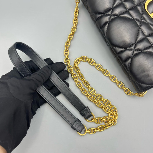 Dior Small Caro Bag Calfskin Black