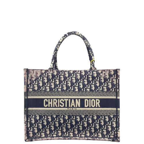 Dior Medium Book Tote Oblique Blue