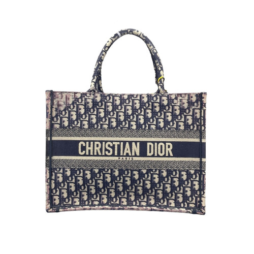 Dior Medium Book Tote Oblique Blue