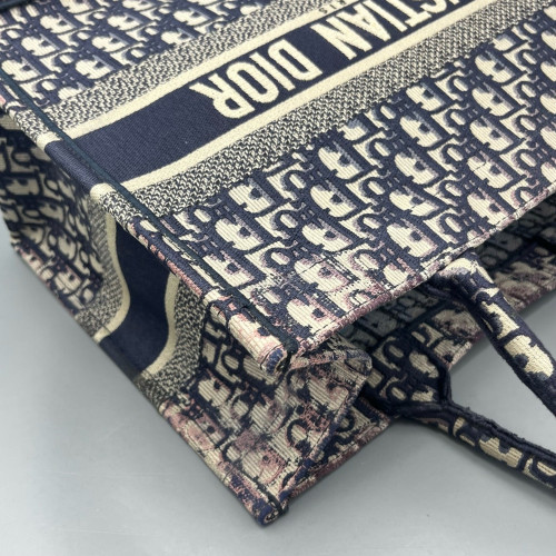 Dior Medium Book Tote Oblique Blue