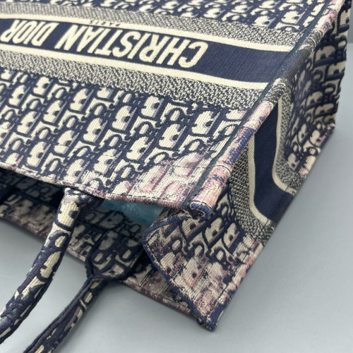 Dior Medium Book Tote Oblique Blue
