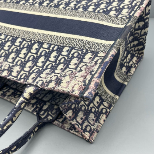 Dior Medium Book Tote Oblique Blue