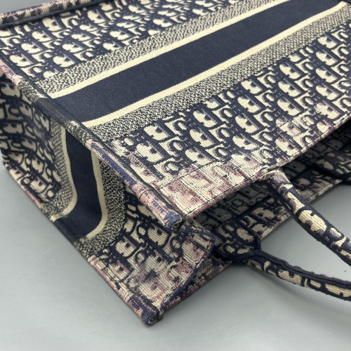 Dior Medium Book Tote Oblique Blue
