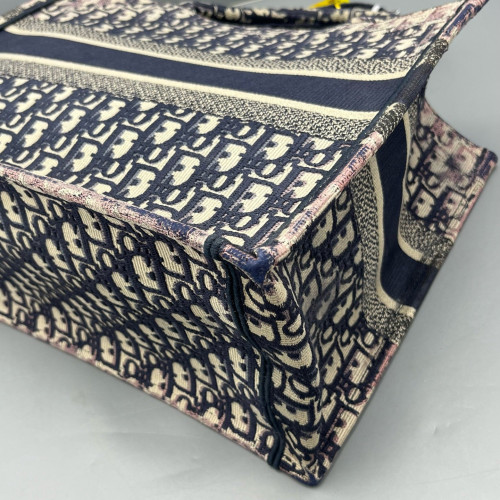 Dior Medium Book Tote Oblique Blue