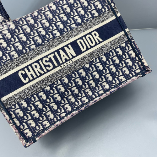 Dior Medium Book Tote Oblique Blue
