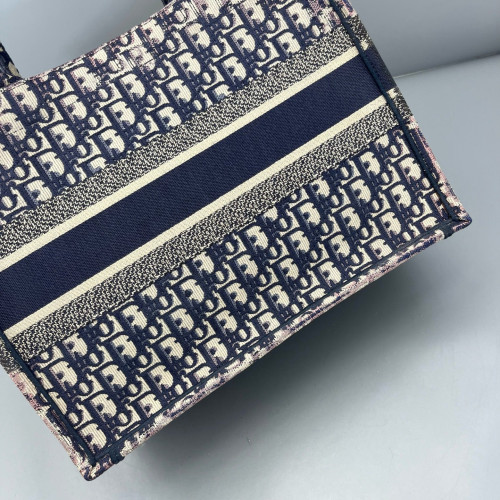 Dior Medium Book Tote Oblique Blue