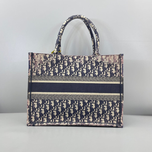 Dior Medium Book Tote Oblique Blue