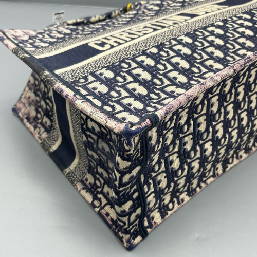 Dior Medium Book Tote Oblique Blue