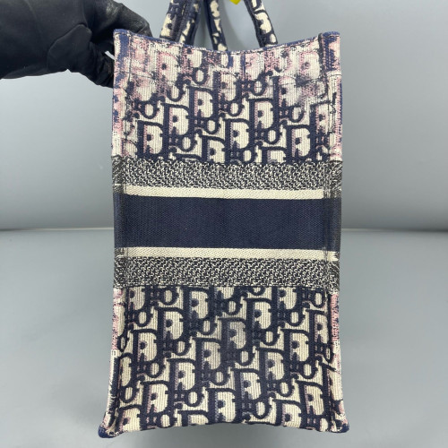Dior Medium Book Tote Oblique Blue