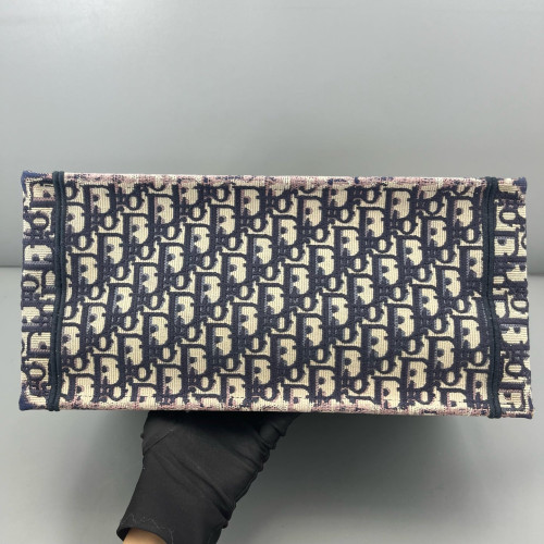 Dior Medium Book Tote Oblique Blue