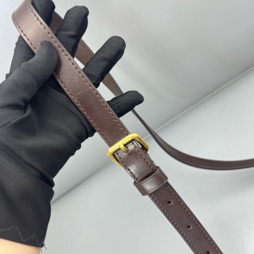 Louis Vuitton Crossbody Bag Damier Ebene Dark Brown Light Brown Red
