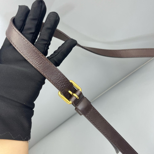 Louis Vuitton Crossbody Bag Damier Ebene Dark Brown Light Brown Red