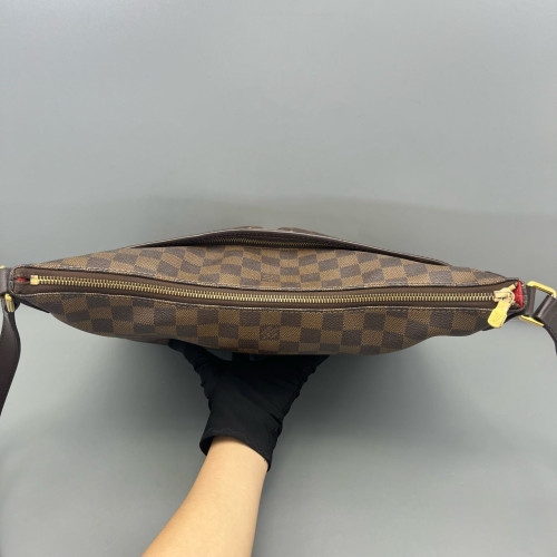 Louis Vuitton Crossbody Bag Damier Ebene Dark Brown Light Brown Red