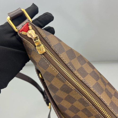 Louis Vuitton Crossbody Bag Damier Ebene Dark Brown Light Brown Red
