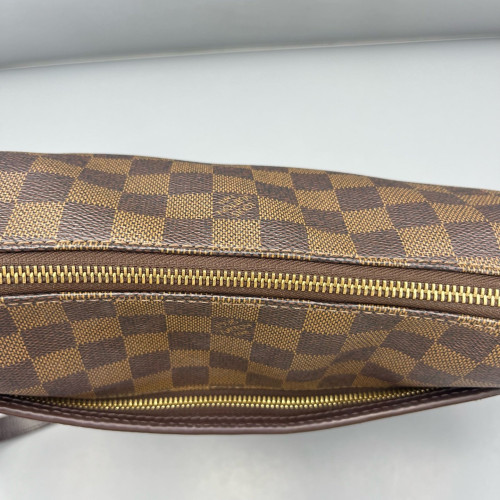 Louis Vuitton Crossbody Bag Damier Ebene Dark Brown Light Brown Red
