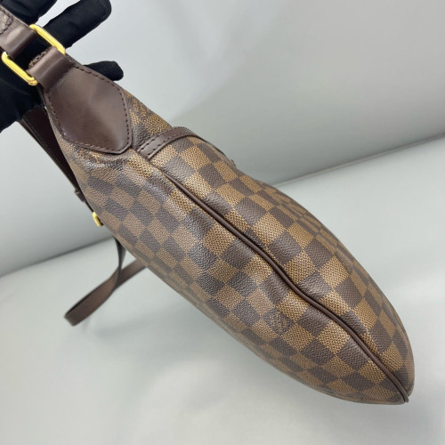 Louis Vuitton Crossbody Bag Damier Ebene Dark Brown Light Brown Red