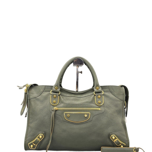 Balenciaga Medium City Calfskin Green