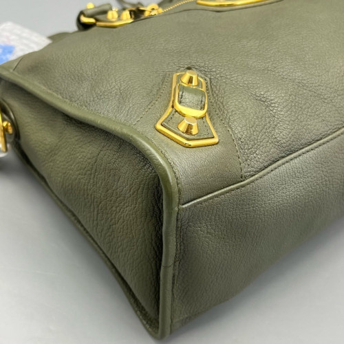 Balenciaga Medium City Calfskin Green
