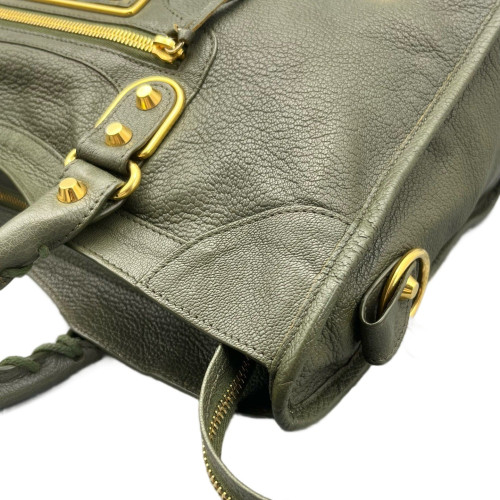 Balenciaga Medium City Calfskin Green