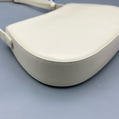 Celine Triomphe Hobo Calfskin White