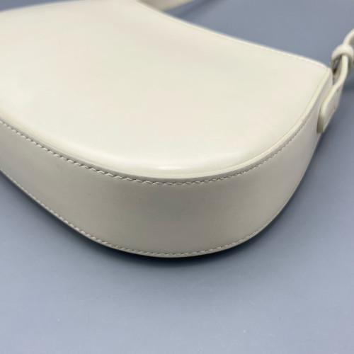 Celine Triomphe Hobo Calfskin White