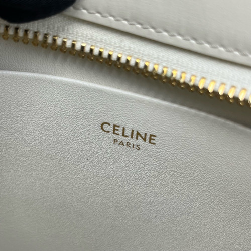 Celine Triomphe Hobo Calfskin White