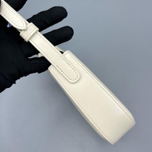 Celine Triomphe Hobo Calfskin White