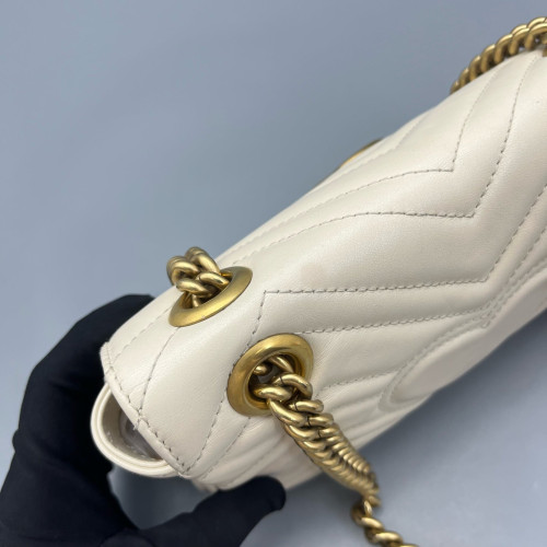 Gucci Mini GG Marmont Calfskin White Gucci Mini GG Marmont Calfskin White
