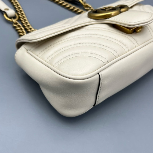 Gucci Mini GG Marmont Calfskin White Gucci Mini GG Marmont Calfskin White