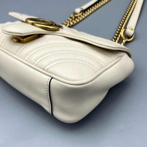 Gucci Mini GG Marmont Calfskin White Gucci Mini GG Marmont Calfskin White