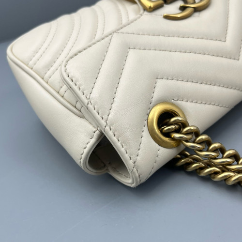 Gucci Mini GG Marmont Calfskin White Gucci Mini GG Marmont Calfskin White