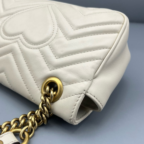 Gucci Mini GG Marmont Calfskin White Gucci Mini GG Marmont Calfskin White