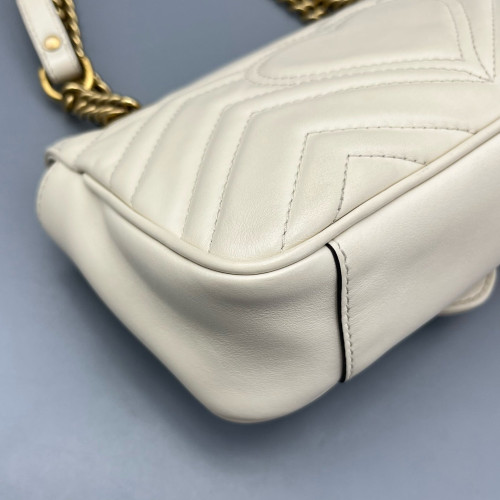 Gucci Mini GG Marmont Calfskin White Gucci Mini GG Marmont Calfskin White