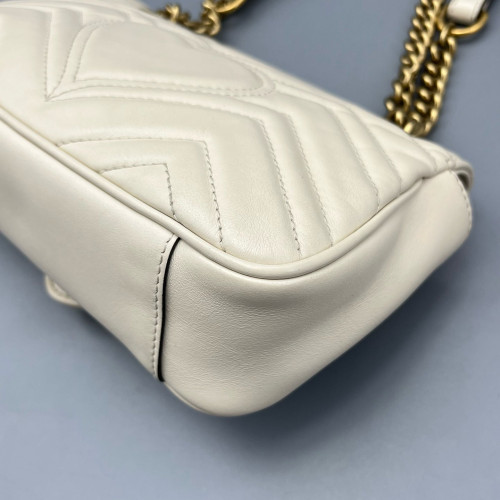 Gucci Mini GG Marmont Calfskin White Gucci Mini GG Marmont Calfskin White