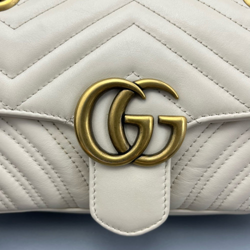 Gucci Mini GG Marmont Calfskin White Gucci Mini GG Marmont Calfskin White