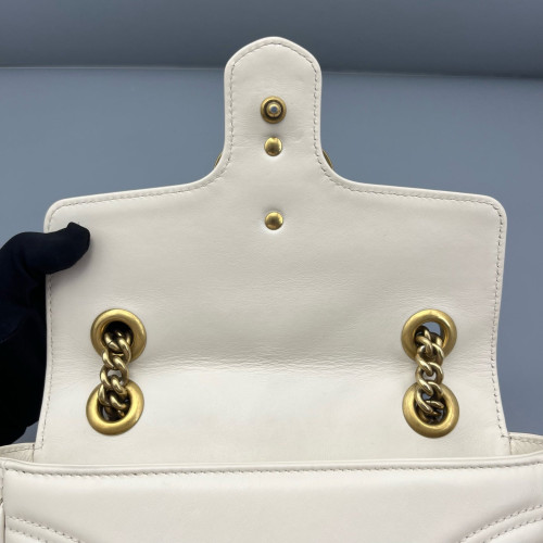Gucci Mini GG Marmont Calfskin White Gucci Mini GG Marmont Calfskin White