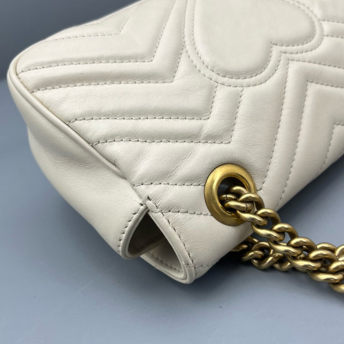 Gucci Mini GG Marmont Calfskin White Gucci Mini GG Marmont Calfskin White