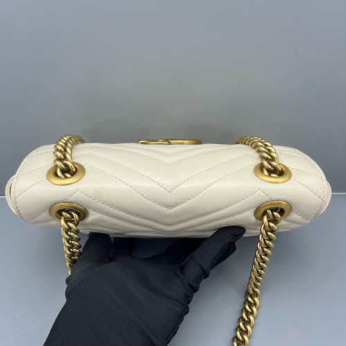 Gucci Mini GG Marmont Calfskin White Gucci Mini GG Marmont Calfskin White