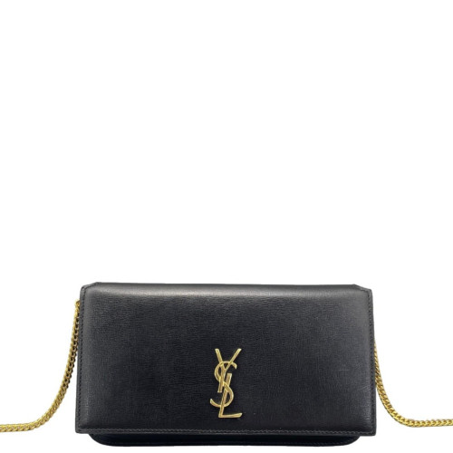 Yves Saint Laurent Phone Holder Calfskin Black