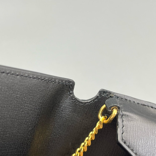 Yves Saint Laurent Phone Holder Calfskin Black