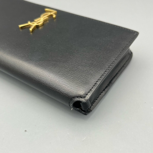 Yves Saint Laurent Phone Holder Calfskin Black