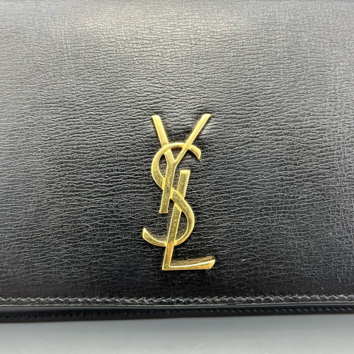 Yves Saint Laurent Phone Holder Calfskin Black