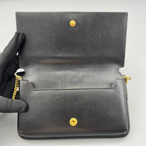 Yves Saint Laurent Phone Holder Calfskin Black