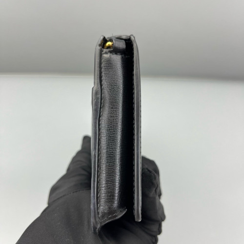 Yves Saint Laurent Phone Holder Calfskin Black