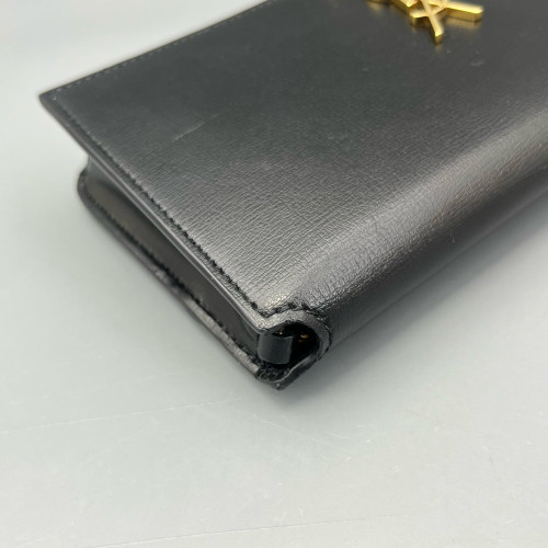 Yves Saint Laurent Phone Holder Calfskin Black