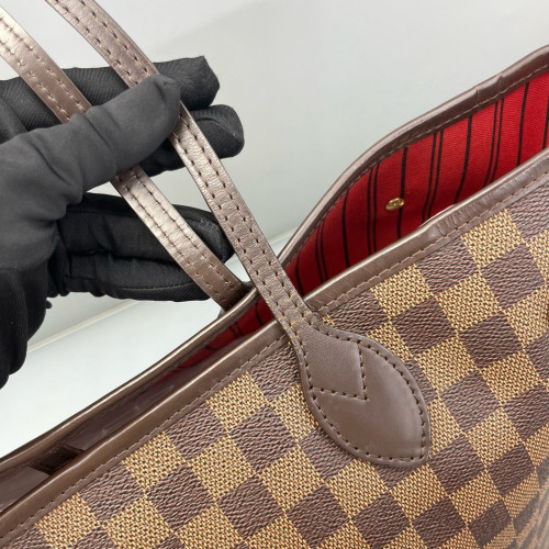 Louis Vuitton Neverfull MM Damier Ebene Dark Brown Light Brown
